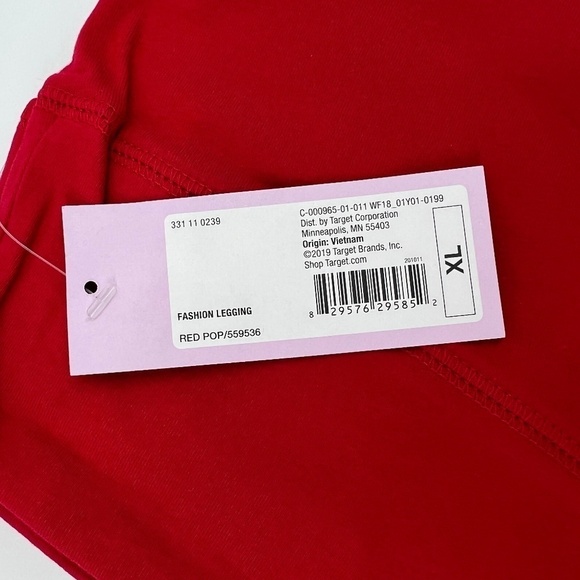 NWT Wild Fable Women's Red Leggings Size XL - Picture 4 of 7